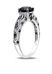 1.25 ct. t.w. Black Diamond Engagement Ring in 10k White Gold