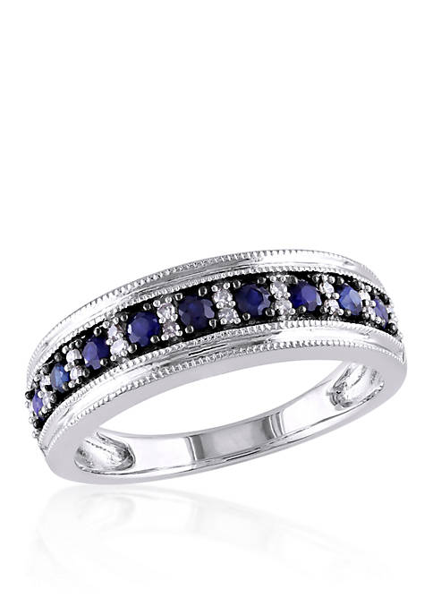 Belk & Co. 10k White Gold Sapphire and