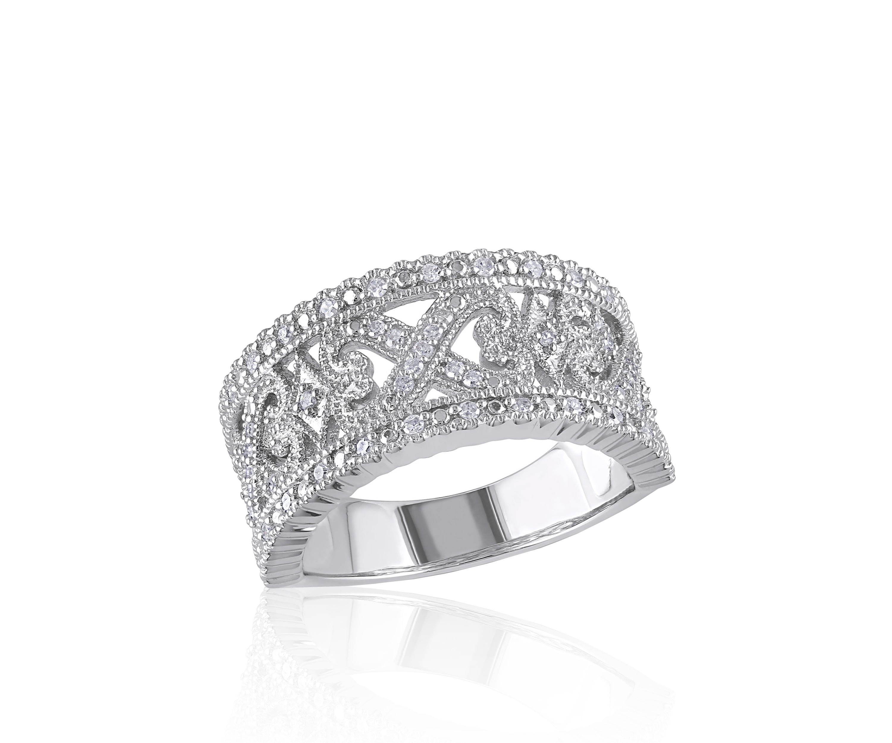 1/4 ct. t.w. Diamond Infinity Heart Ring in Sterling Silver