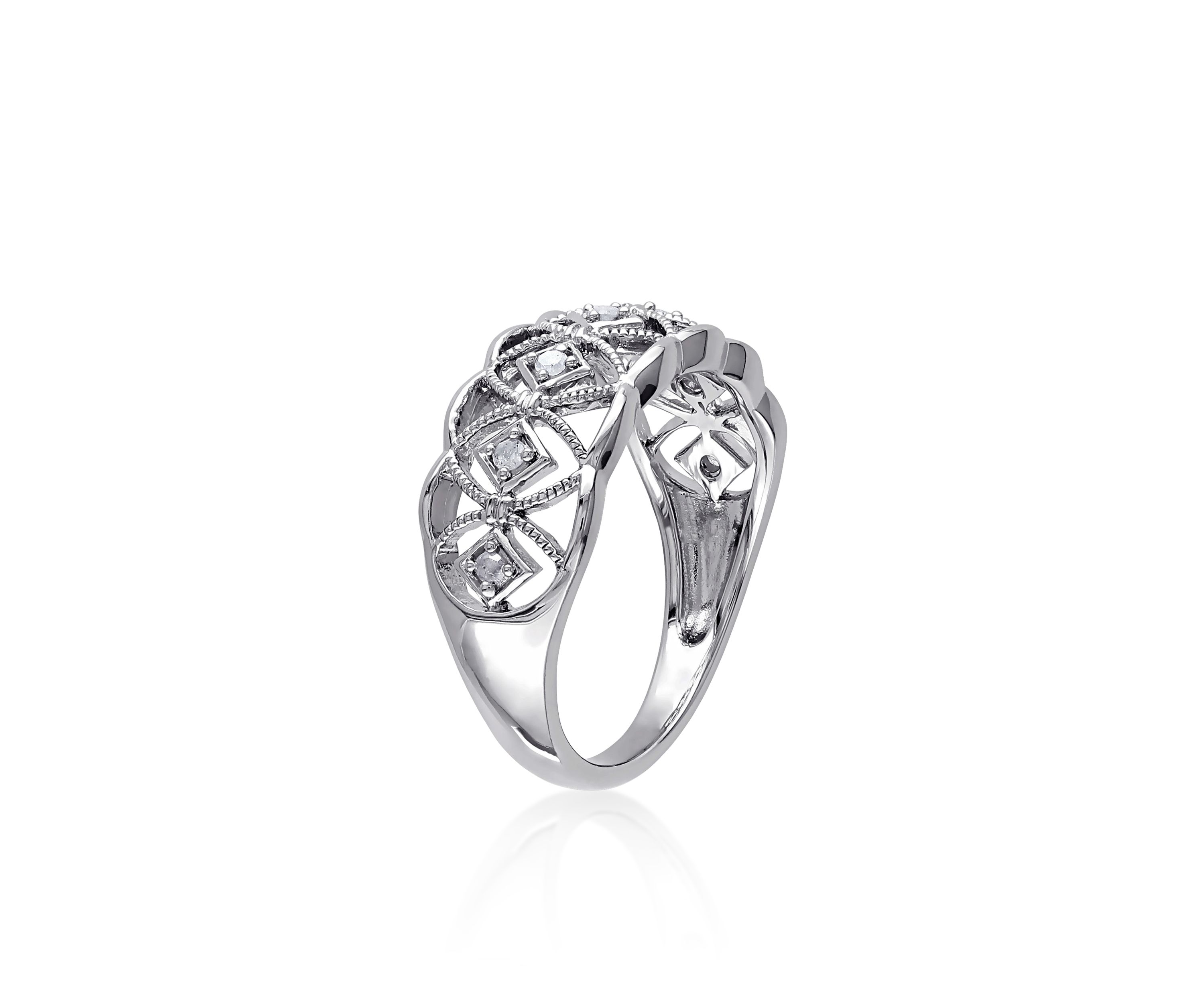 Diamond Vintage Band in Sterling Silver