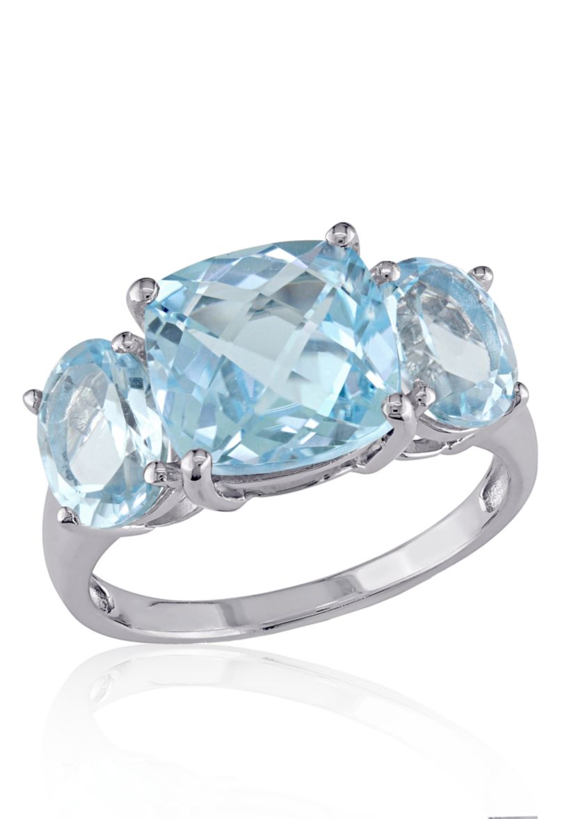 Sterling Silver Blue Topaz Ring
