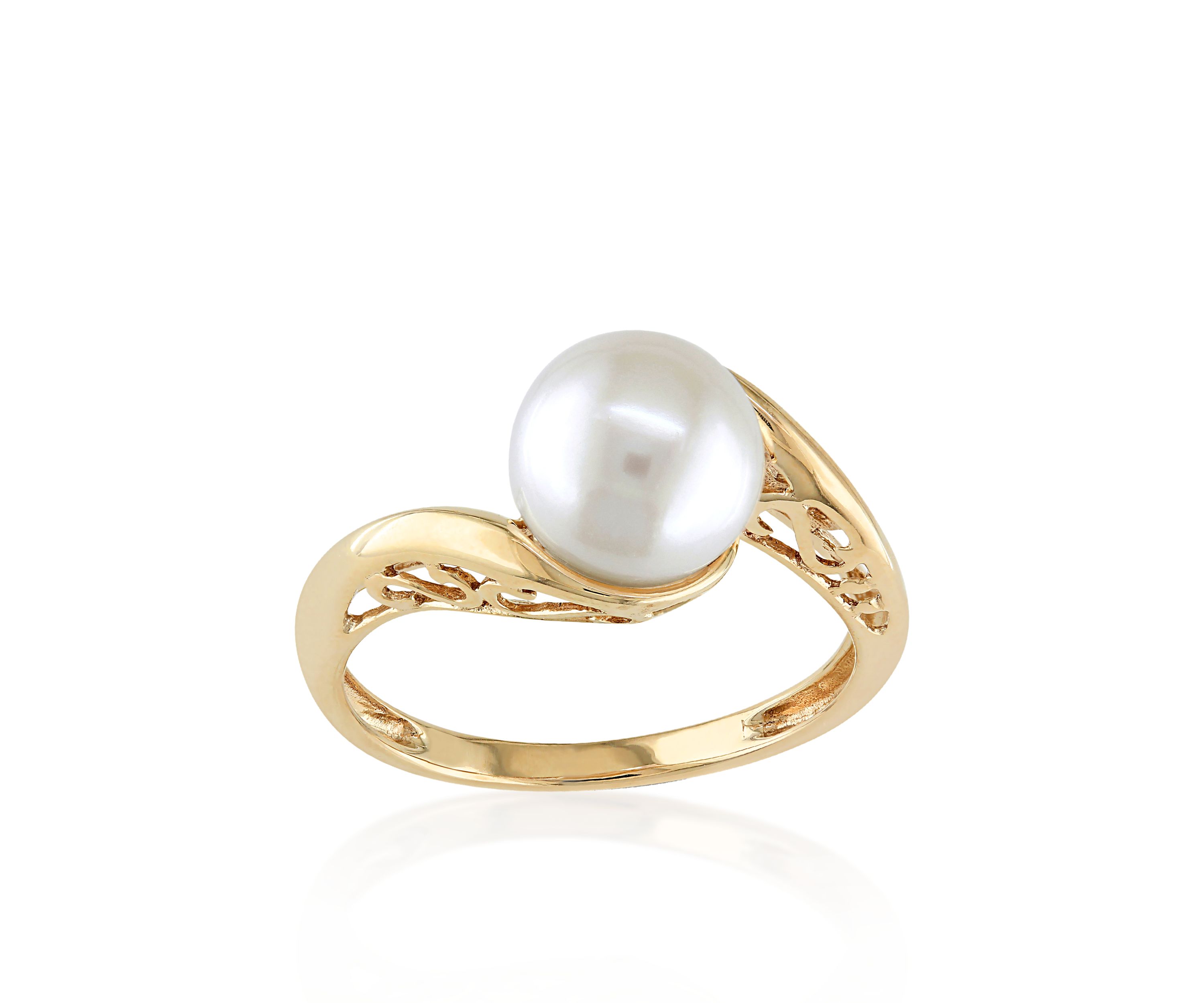 Cultured Freshwater Pearl Ring in 10k Yellow Gold