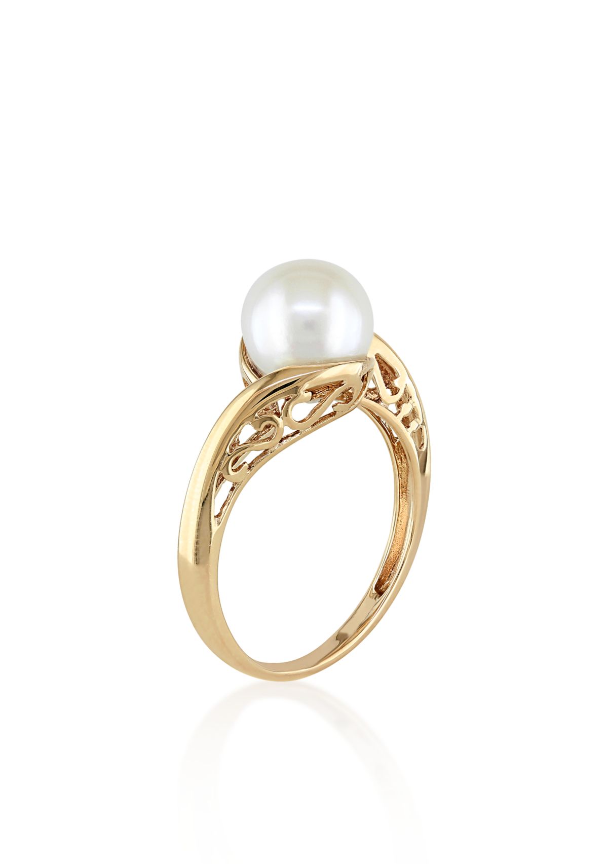 Cultured Freshwater Pearl Ring in 10k Yellow Gold