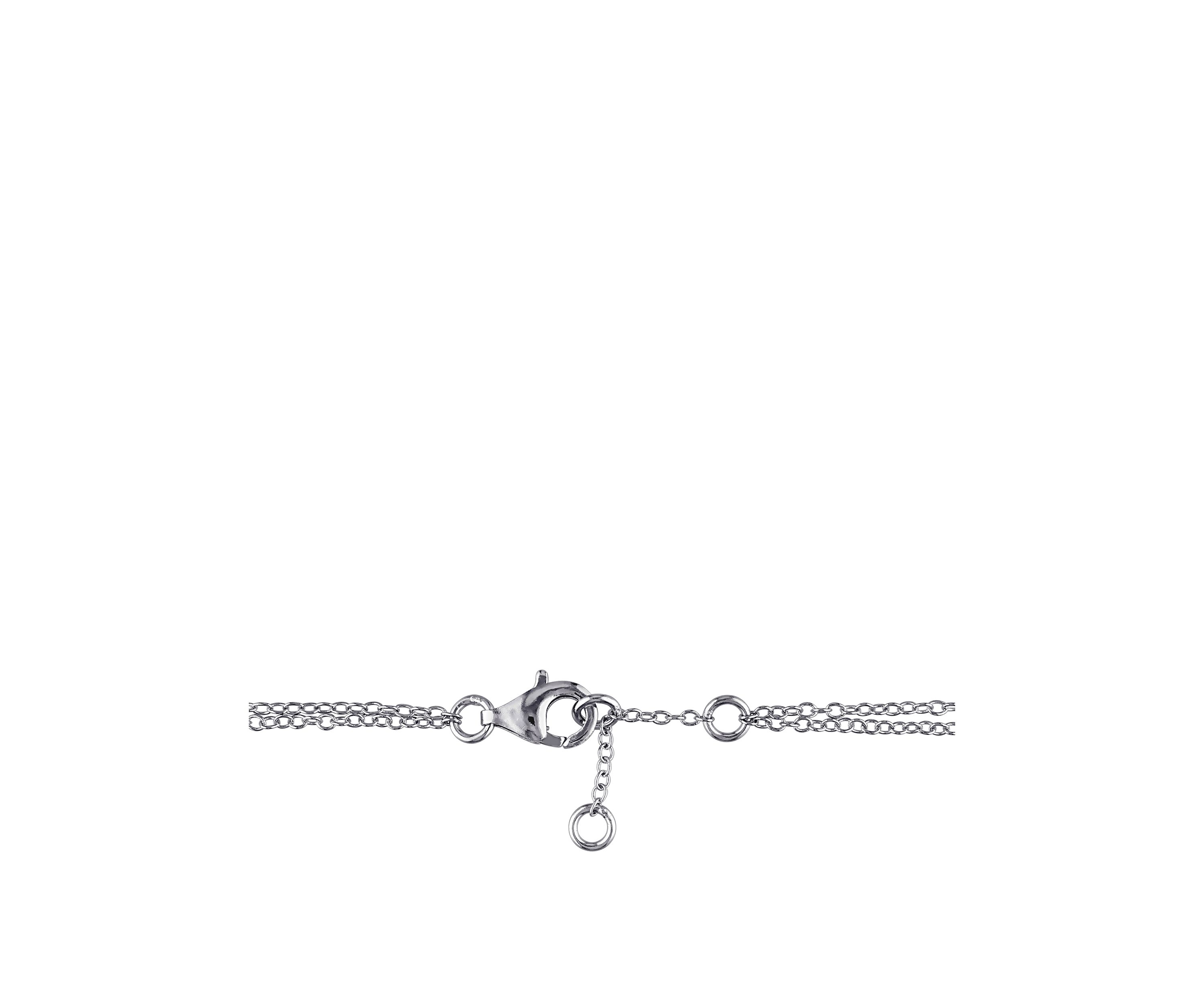 1/10 ct. t.w. Diamond Accent Heartbeat Bracelet in Sterling Silver