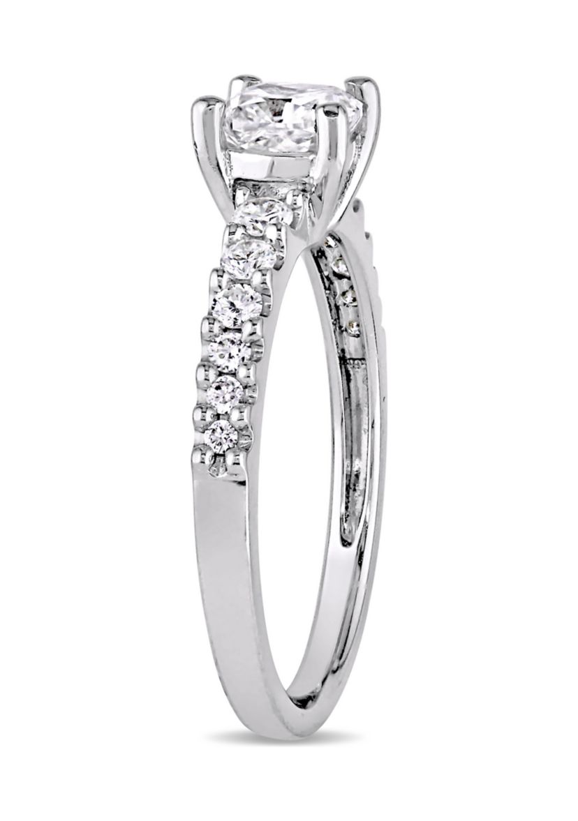 1 ct. t.w. Diamond Cushion cut Engagement Ring in 14k White Gold