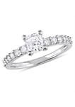 1 ct. t.w. Diamond Cushion cut Engagement Ring in 14k White Gold