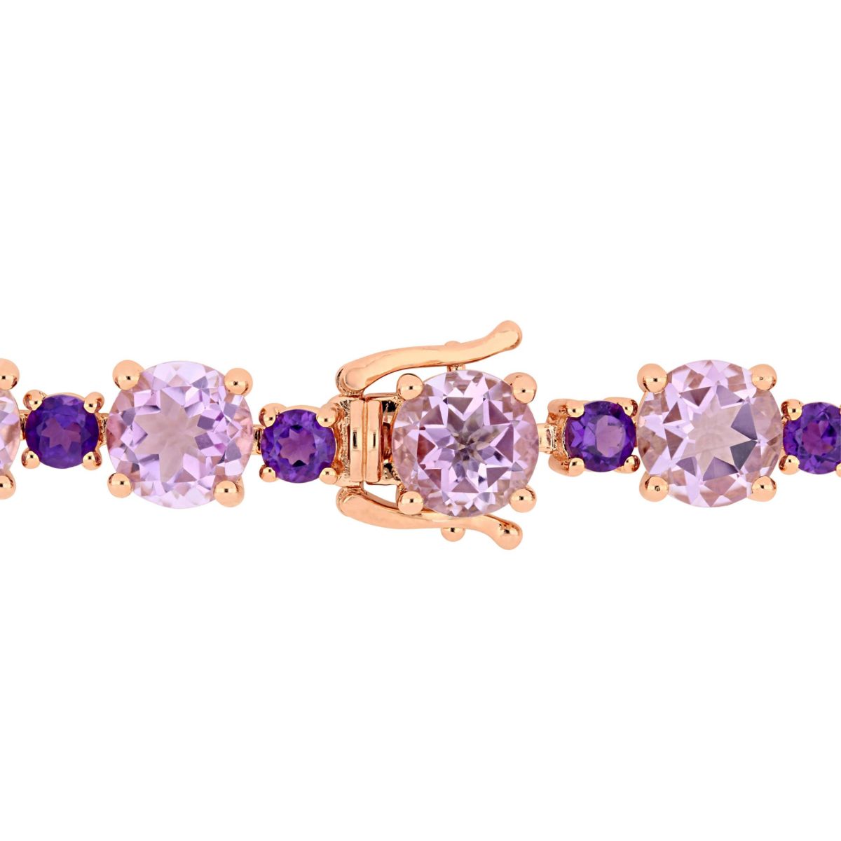 Rose de France Amethyst-Africa Bracelet in Rose Plated Sterling Silver