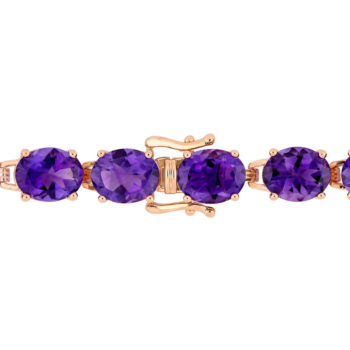 Amethyst-Africa Bracelet in Rose Plated Sterling Silver