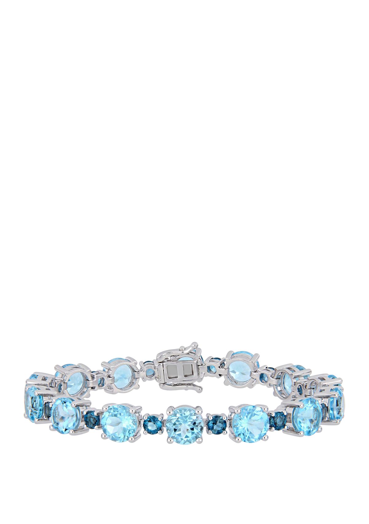 37.1 ct. t.w. Sky and London Blue Topaz Tennis Bracelet in Sterling Silver