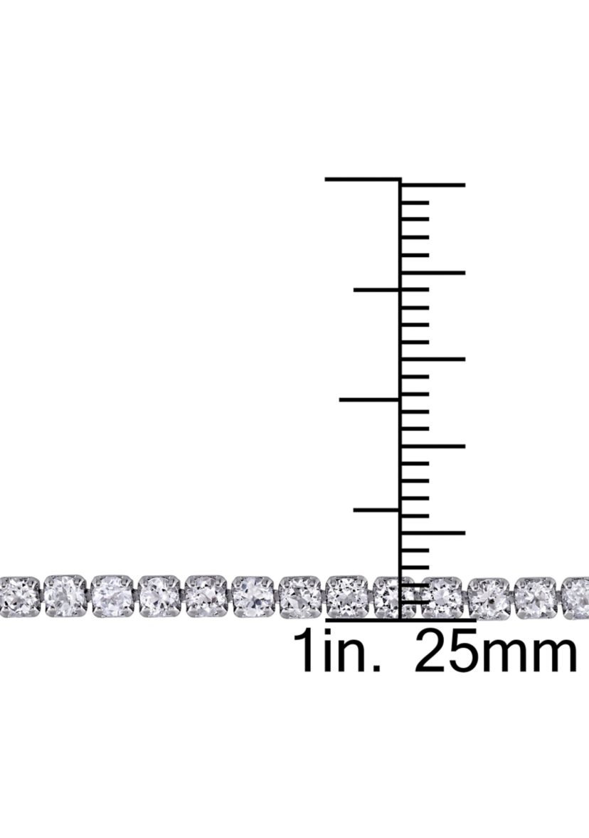 3.78 ct. t.g.w. White Topaz Tassel Bolo Bracelet in Sterling Silver