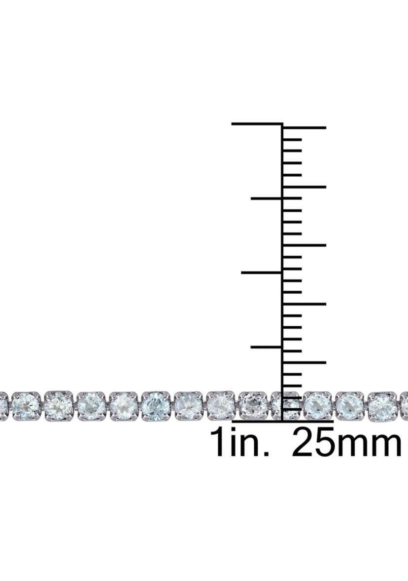 3.78 ct. t.g.w. Blue Topaz Tassel Bolo Bracelet in Sterling Silver