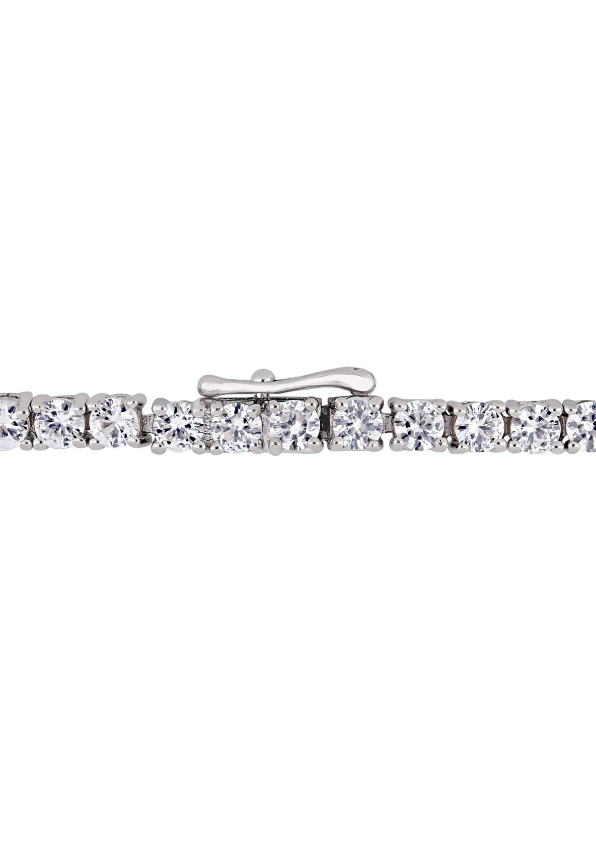 Lab Created 7.91 ct. t.g.w. Amethyst and Created White Sapphire Stationed Triple Halo Heart Tennis Bracelet in Sterling Silver