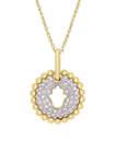  1/5 ct. t.w. Diamond Cluster Hamsa Pendant with Chain in 10k Yellow Gold
