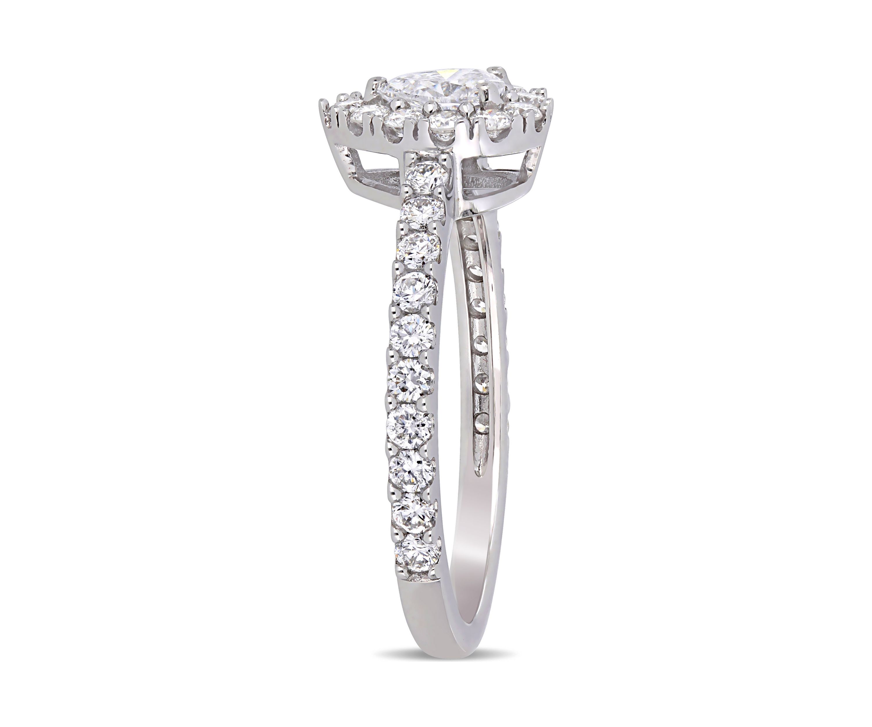 1 ct. t.w. Diamond Pear-Cut Halo Engagement Ring in 14k White Gold