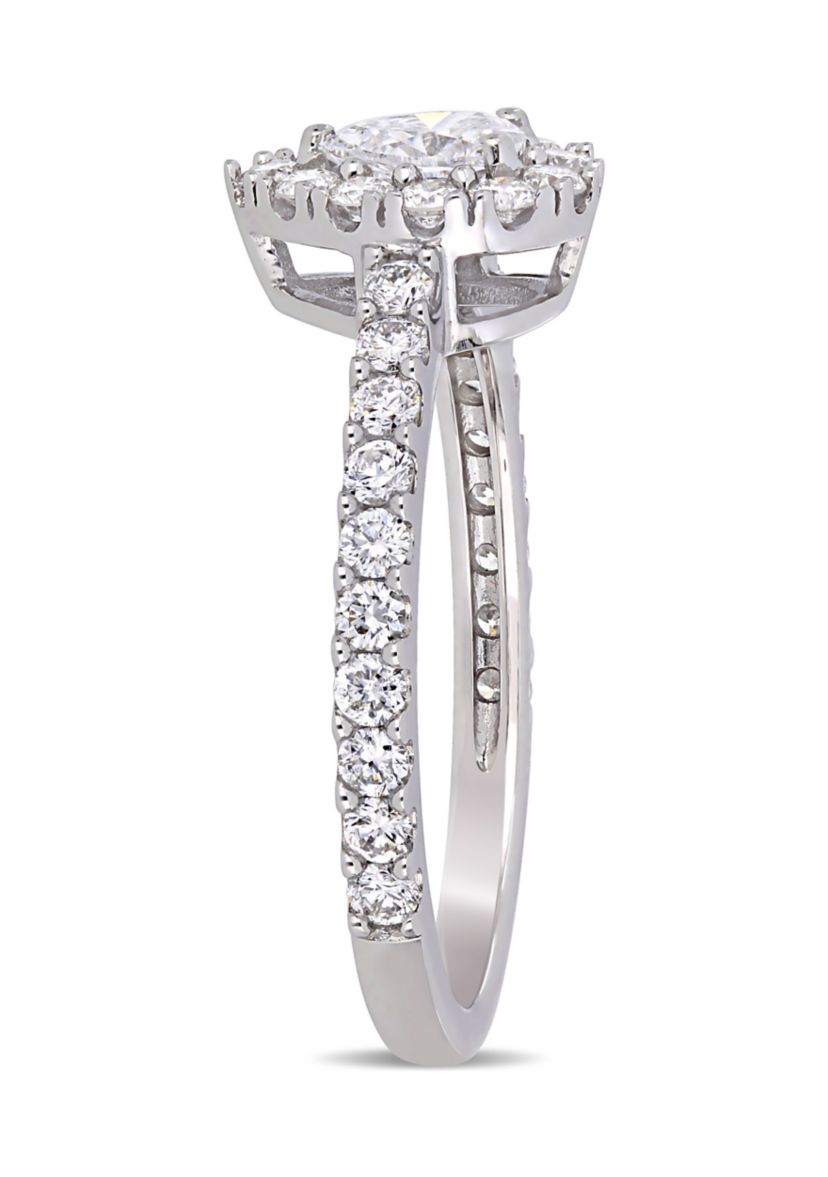 1 ct. t.w. Diamond Pear-Cut Halo Engagement Ring in 14k White Gold