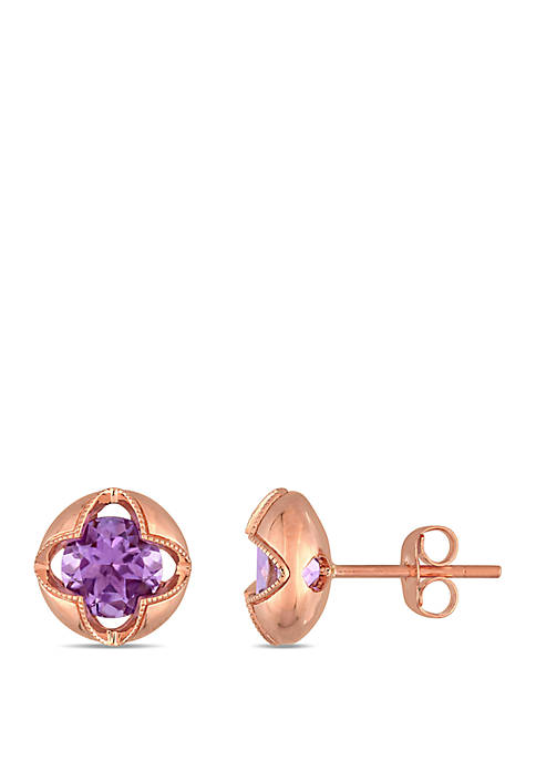 1.3 ct. t.w. Amethyst Stud Earrings in 10k Rose Gold