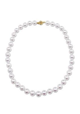 Belk & Co 10-11.5 MM South Sea Cultured Pearl Strand Necklace with 14K Yellow Gold Clasp -  0682077496377