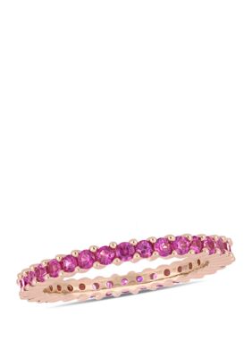Belk & Co 1.5 Ct. T.w. Pink Sapphire Eternity Band In 14K Rose Gold, 9 -  0682077496322