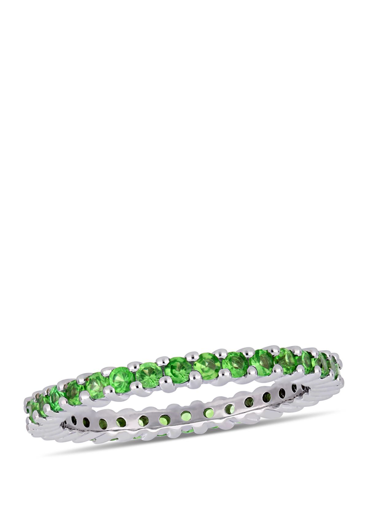 1.75 ct. t.w. Tsavorite Eternity Ring in 14k White Gold