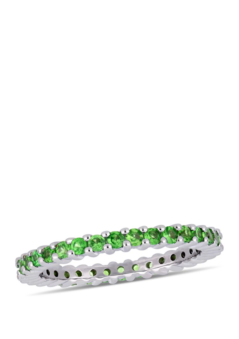 1.75 ct. t.w. Tsavorite Eternity Ring in 14k White Gold