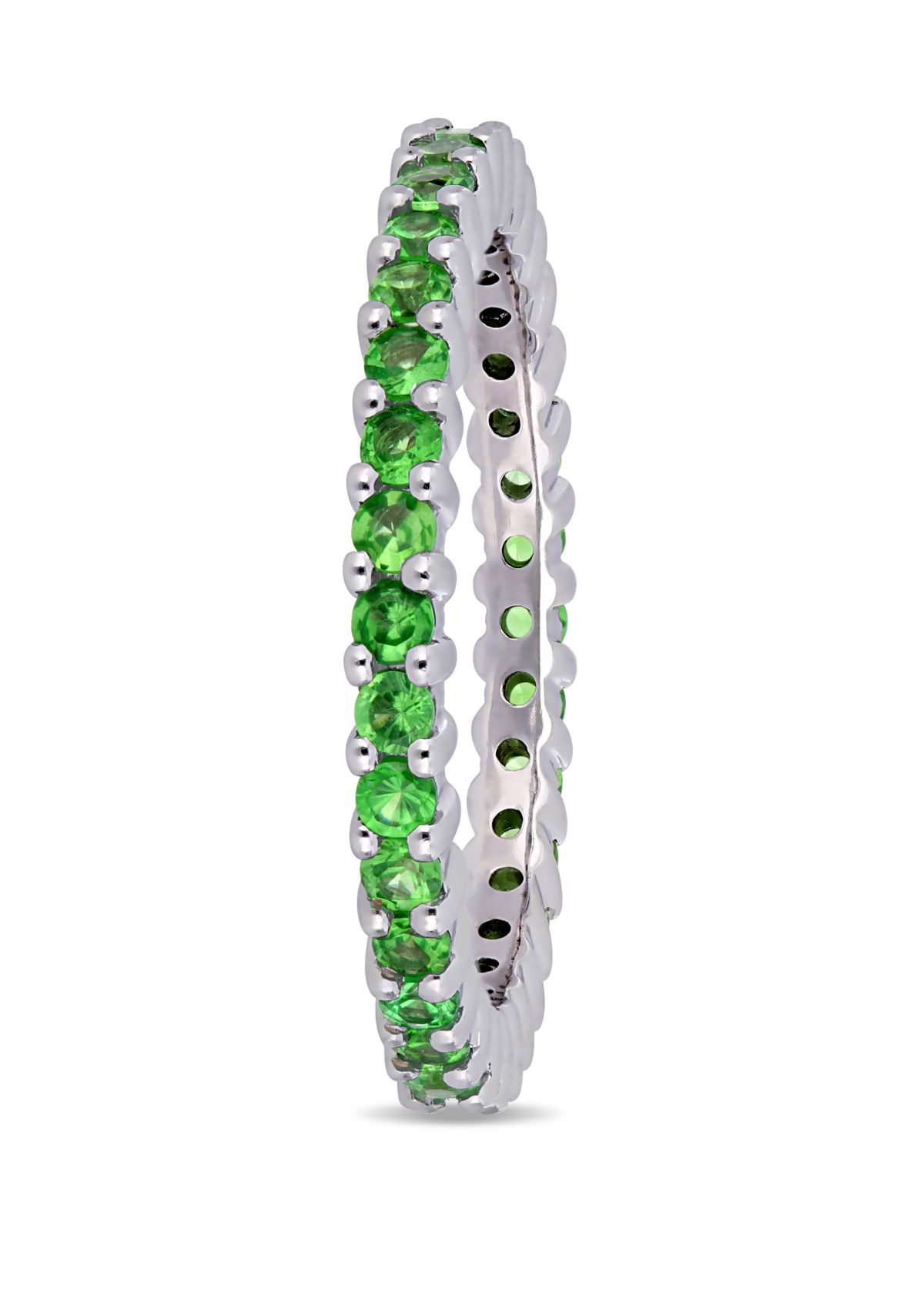 1.75 ct. t.w. Tsavorite Eternity Ring in 14k White Gold