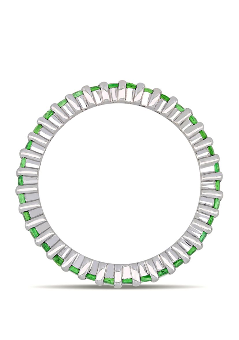 1.75 ct. t.w. Tsavorite Eternity Ring in 14k White Gold