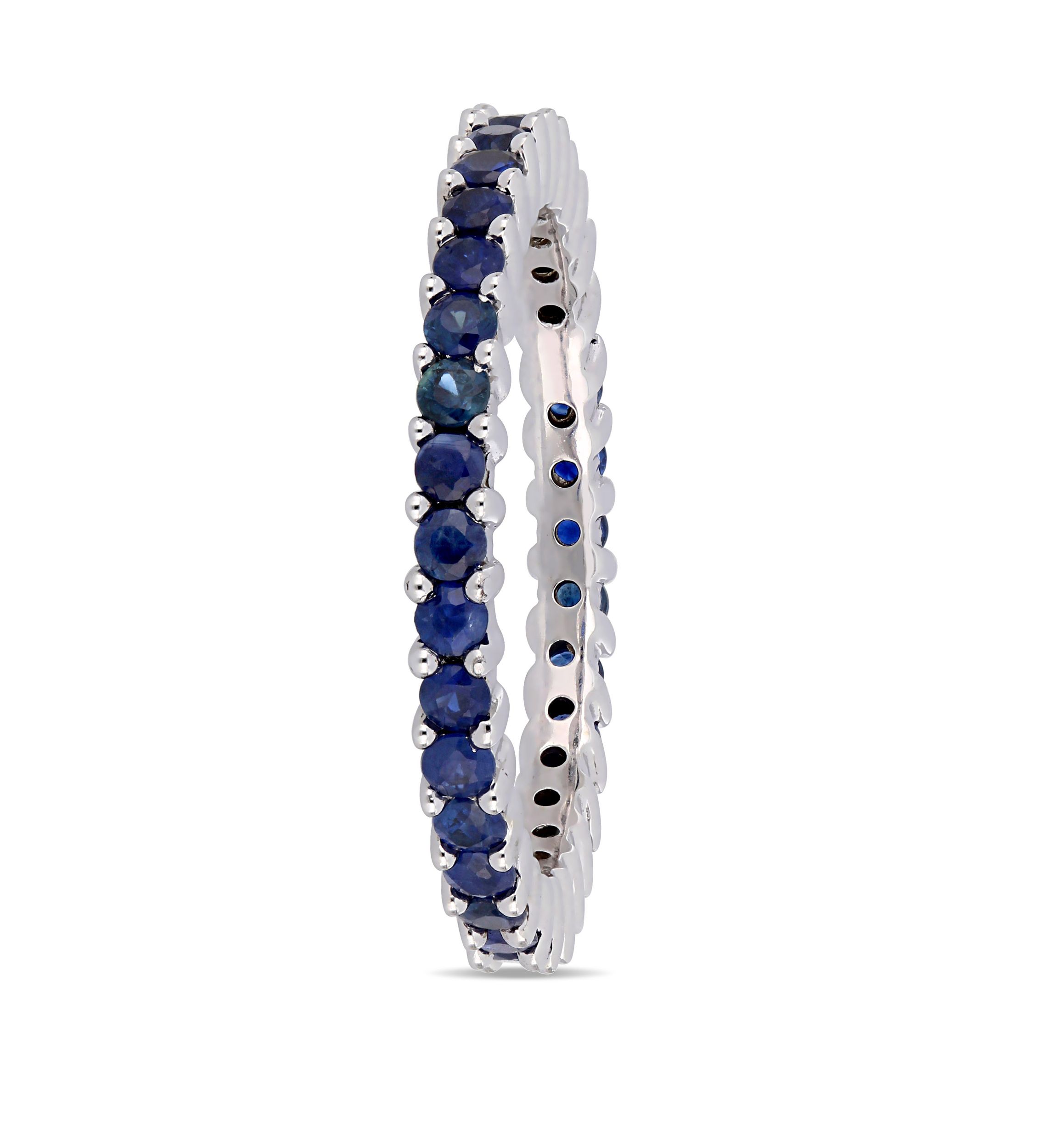 1.75 ct. t.w. Sapphire Eternity Ring in 14k White Gold