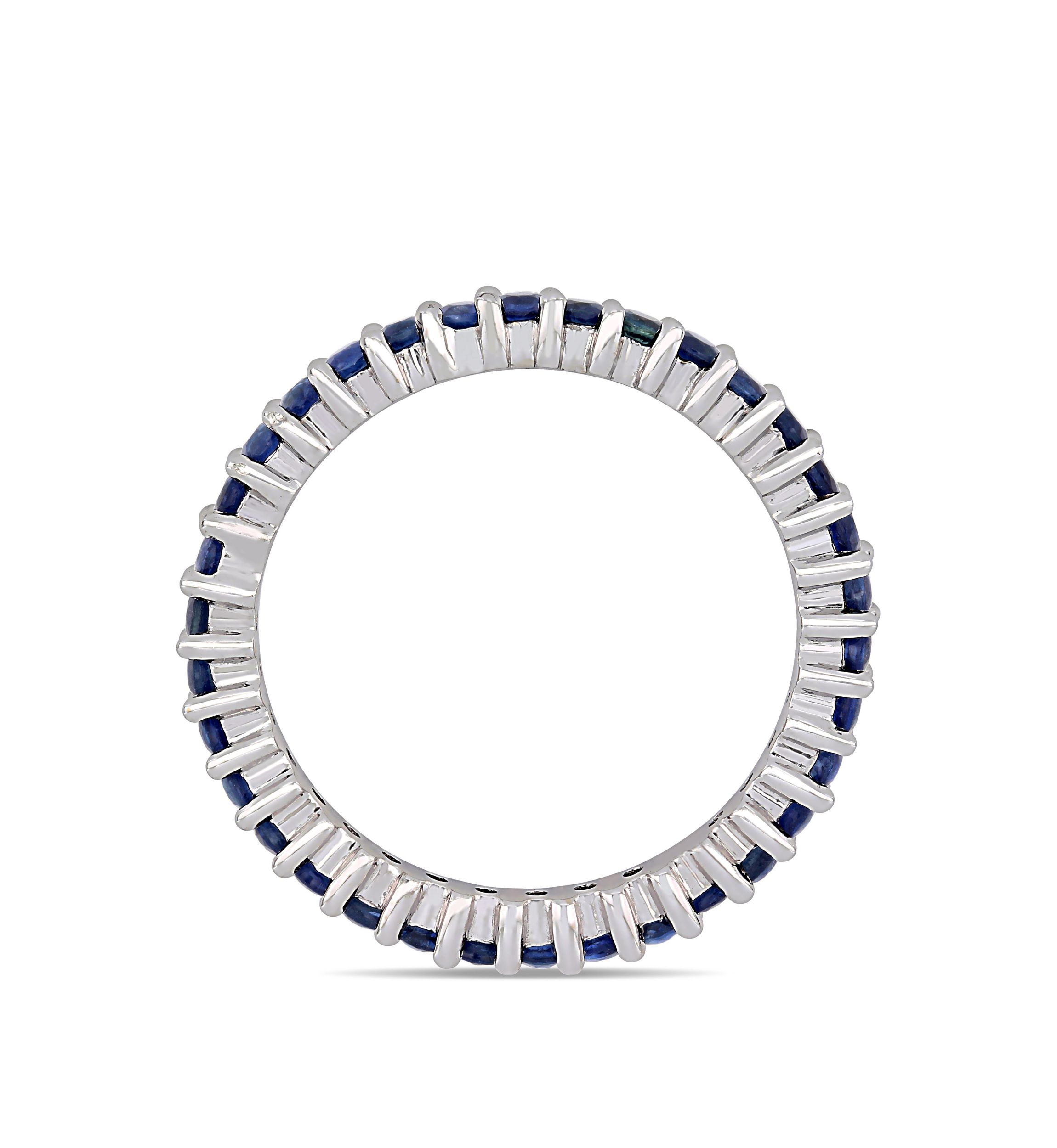 1.75 ct. t.w. Sapphire Eternity Ring in 14k White Gold