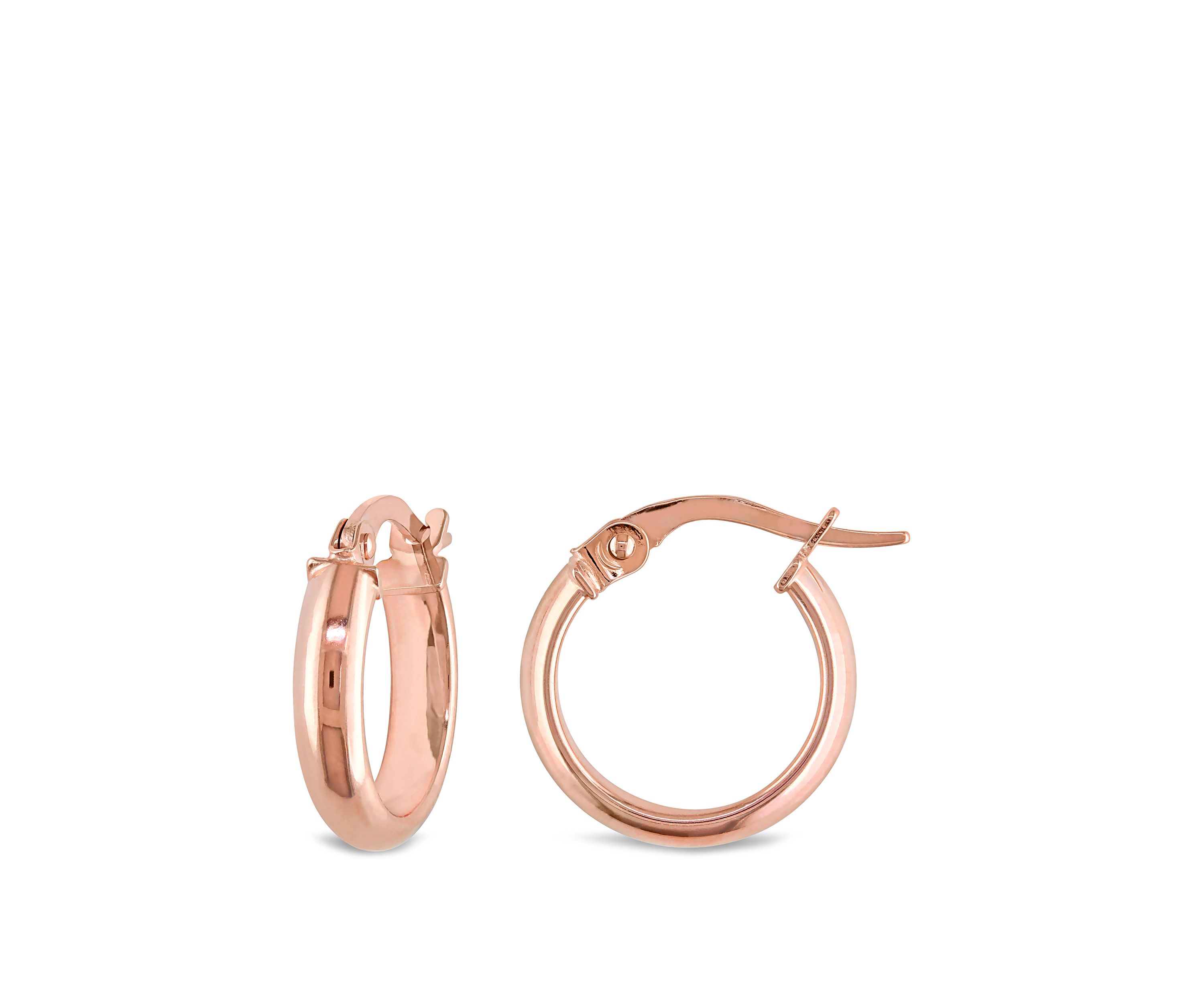 Hoop Earrings in 10k Polished Rose Gold