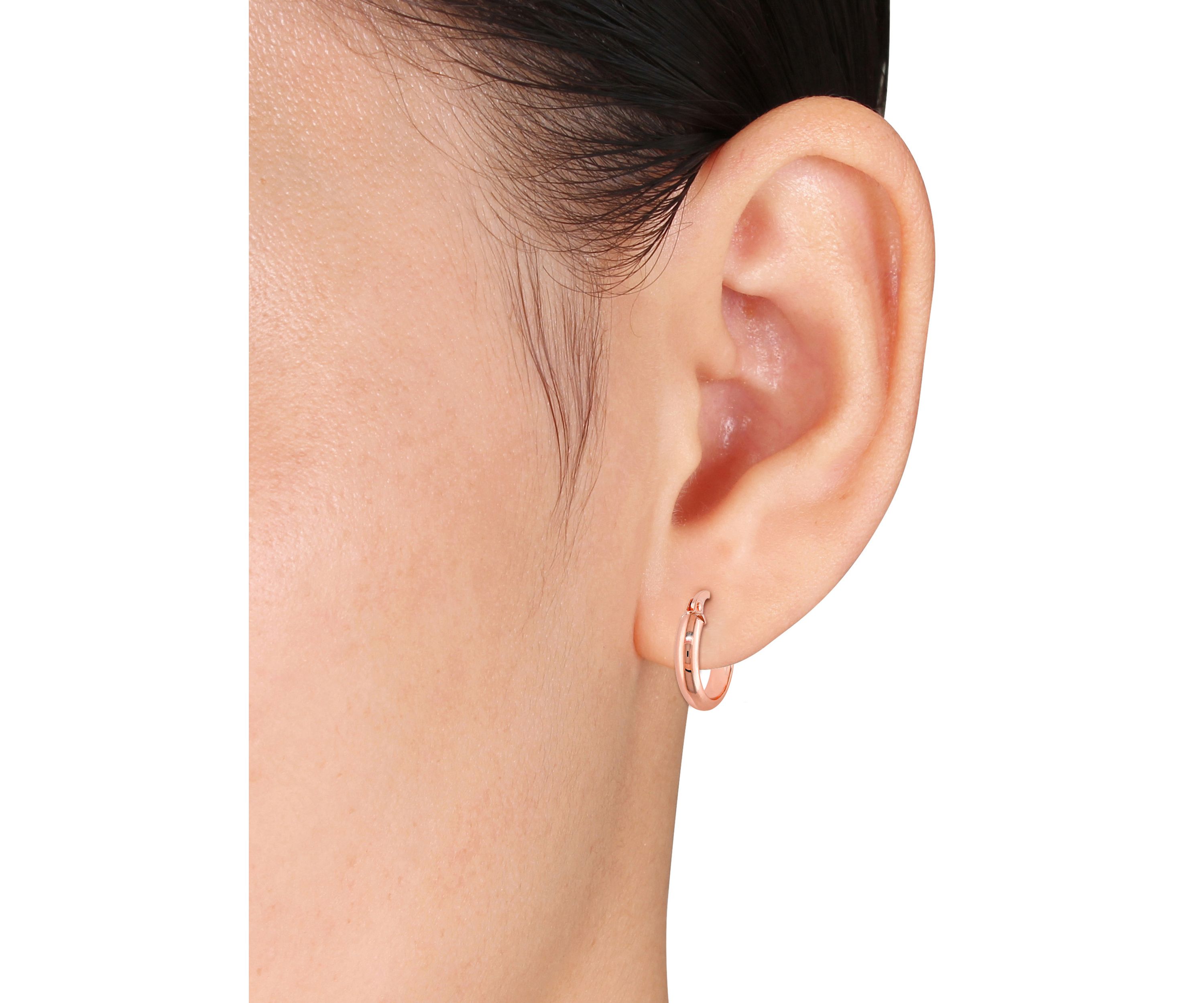 Hoop Earrings in 10k Polished Rose Gold