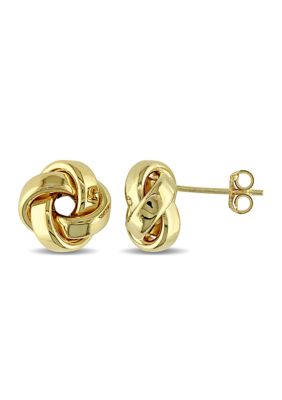 love knot stud earrings in 10k gold