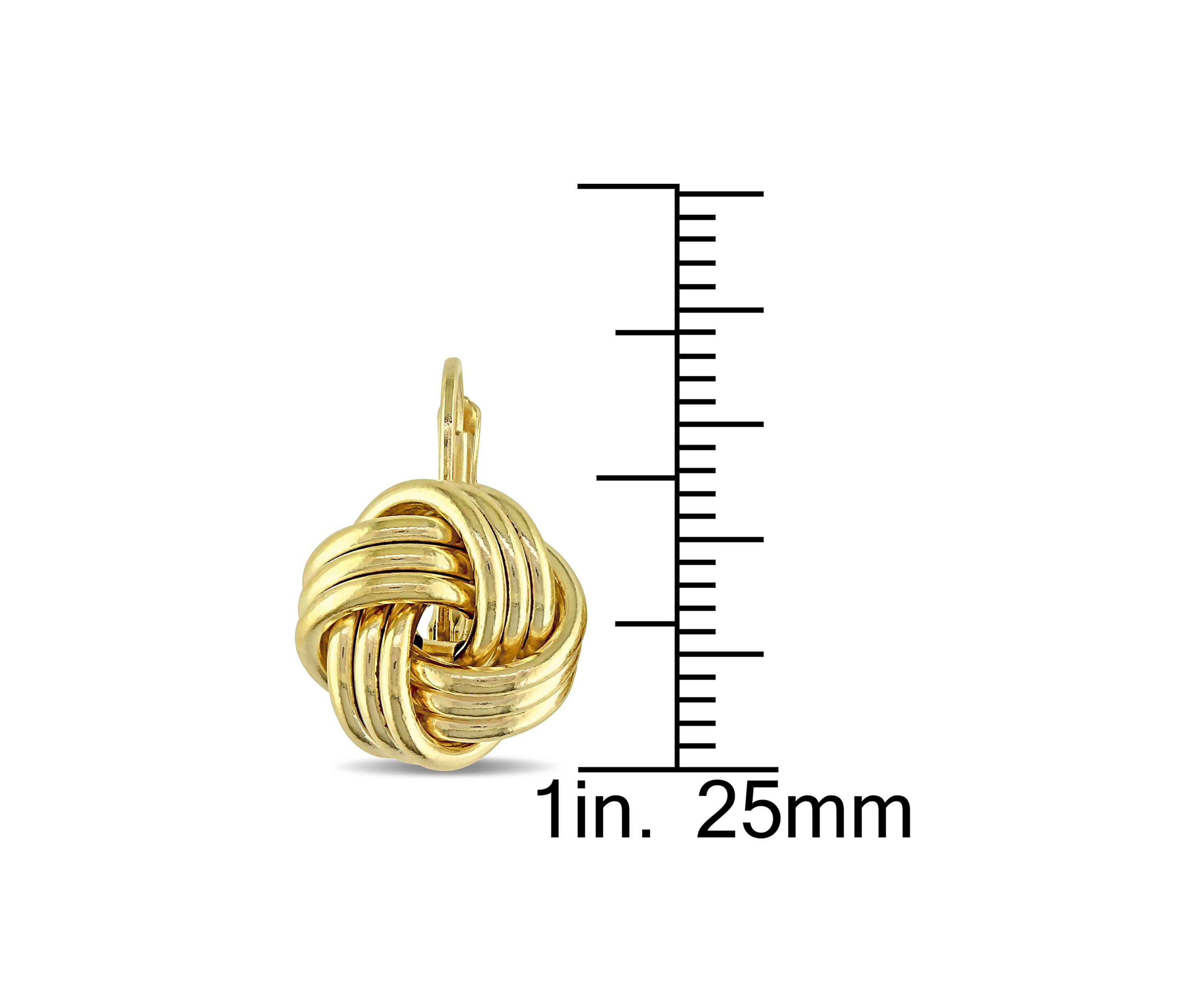 Entwined Love Knot Earrings in 10K Yellow Gold