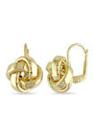 Love Knot Earrings in 10K Polished Yellow Gold