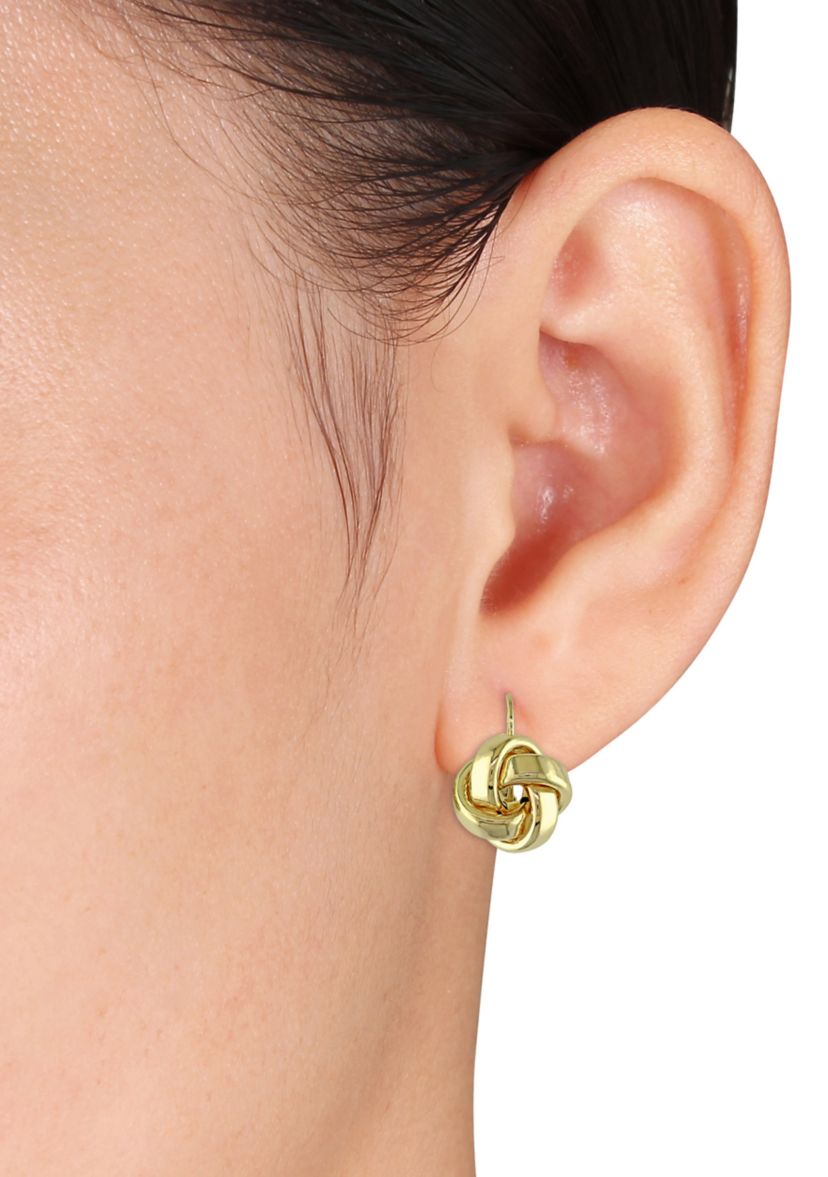 Love Knot Earrings in 10K Polished Yellow Gold