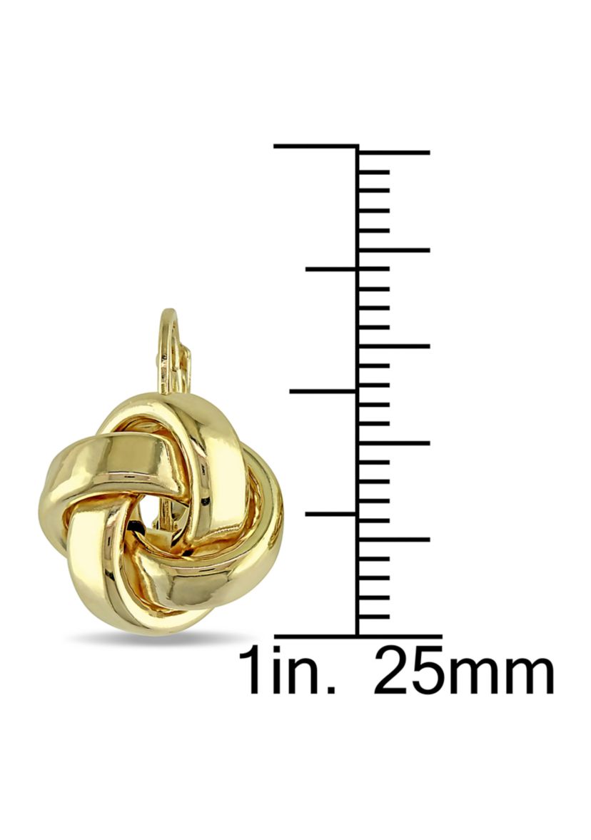 Love Knot Earrings in 10K Polished Yellow Gold