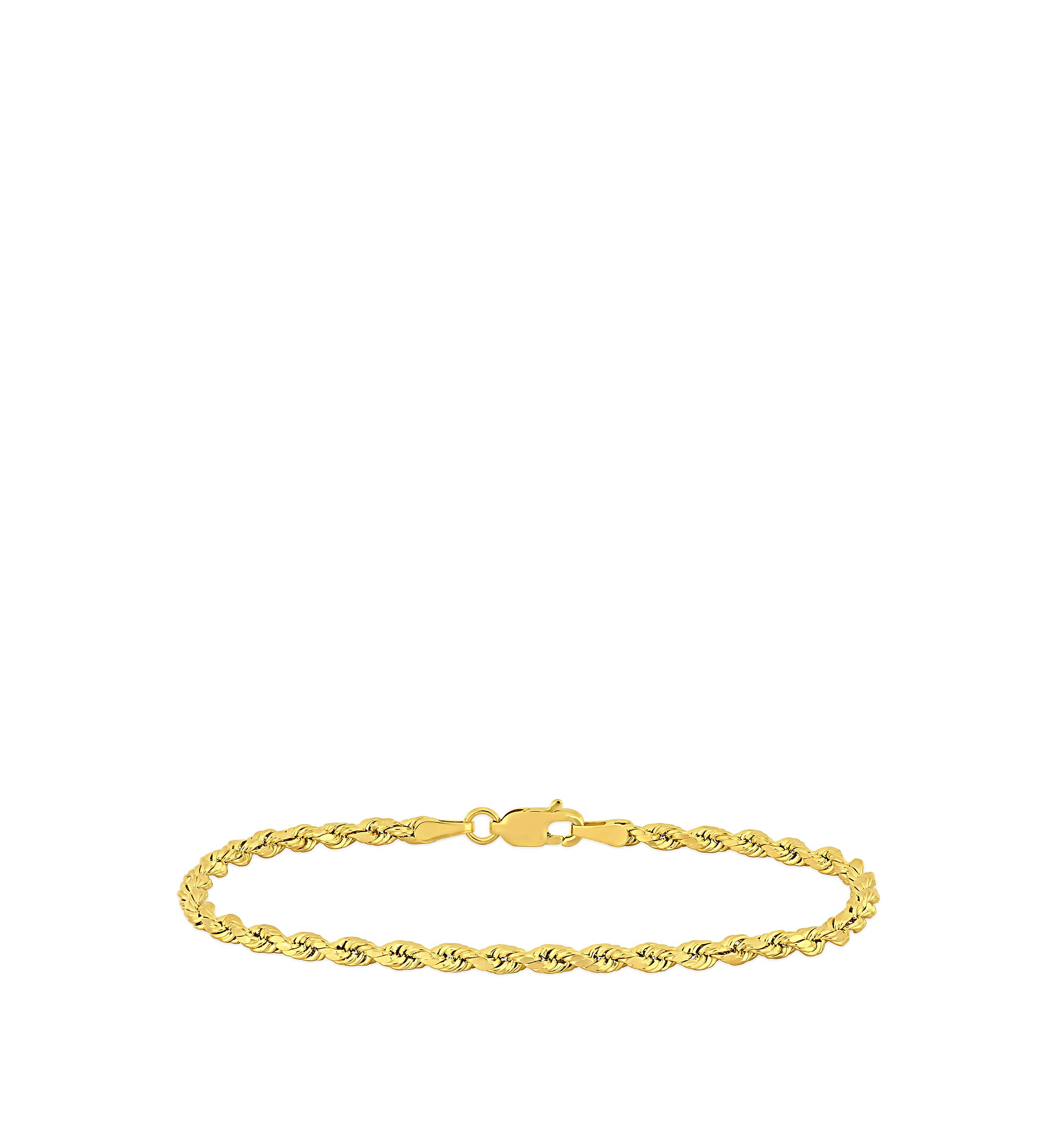 Rope Chain Bracelet in 10K Yellow Gold
