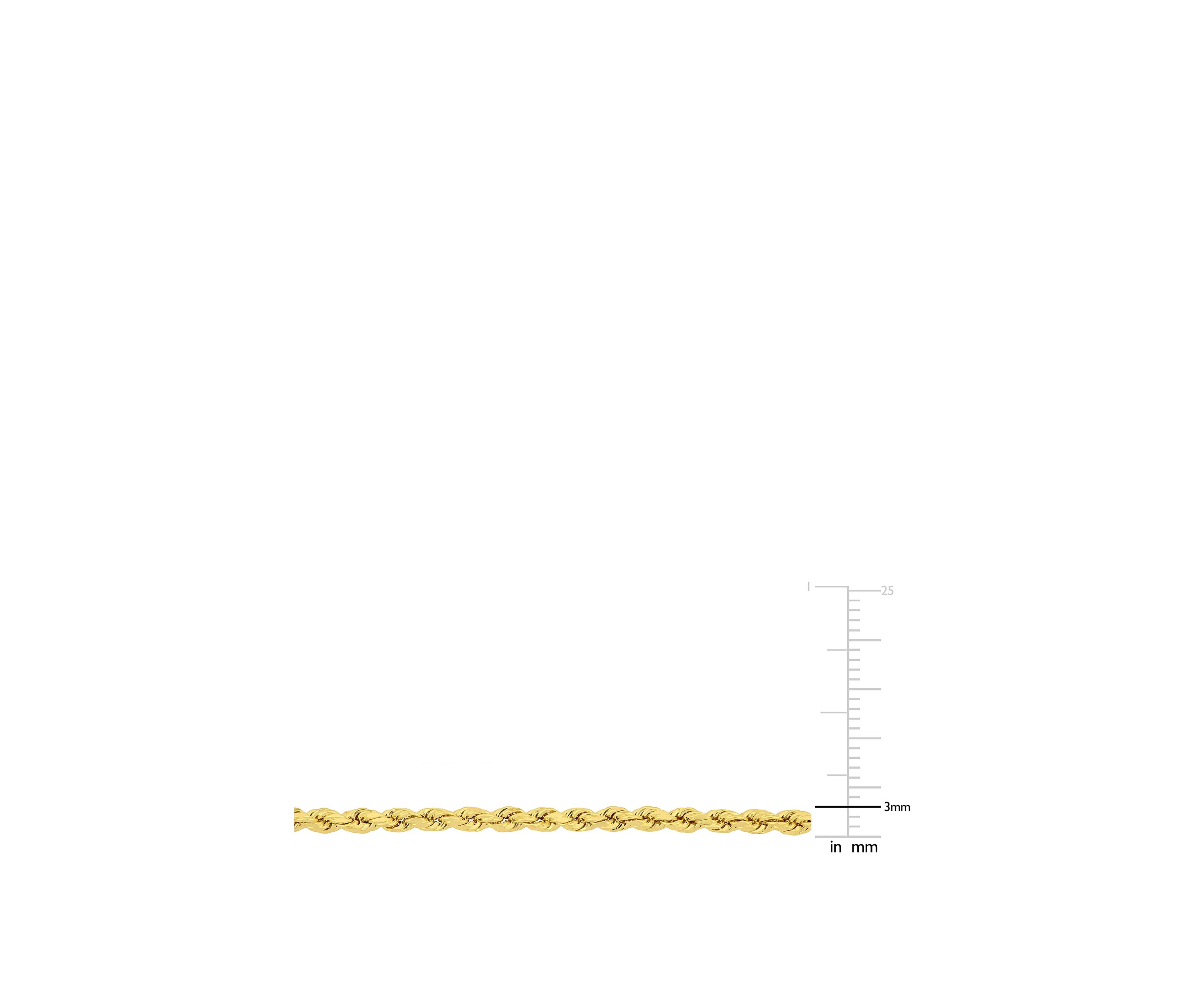 Rope Chain Bracelet in 10K Yellow Gold