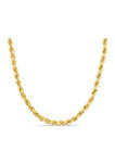 20 in x 4 mm Rope Chain Necklace in 10K Yellow Gold