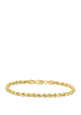 Belk & Co Rope Chain Bracelet In 10K Yellow Gold -  0686692118744
