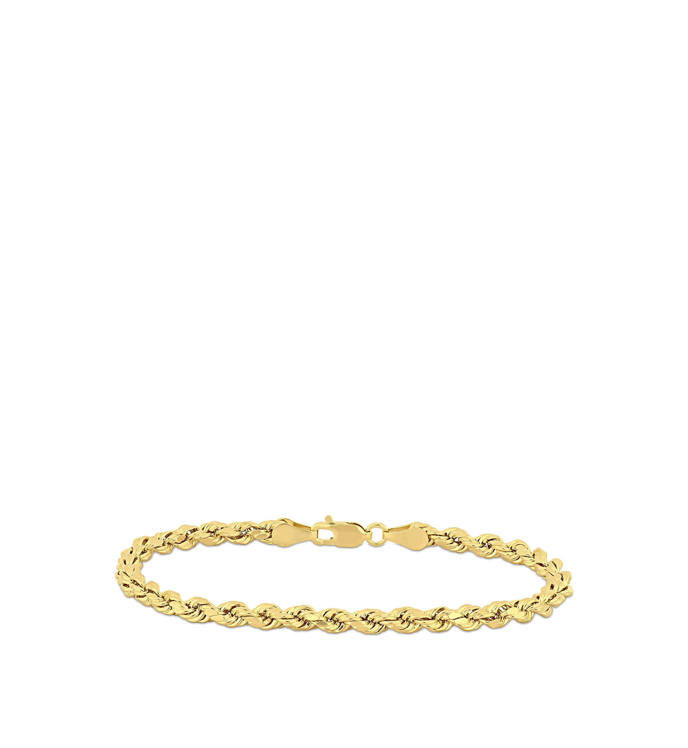 Rope Chain Bracelet in 10K Yellow Gold