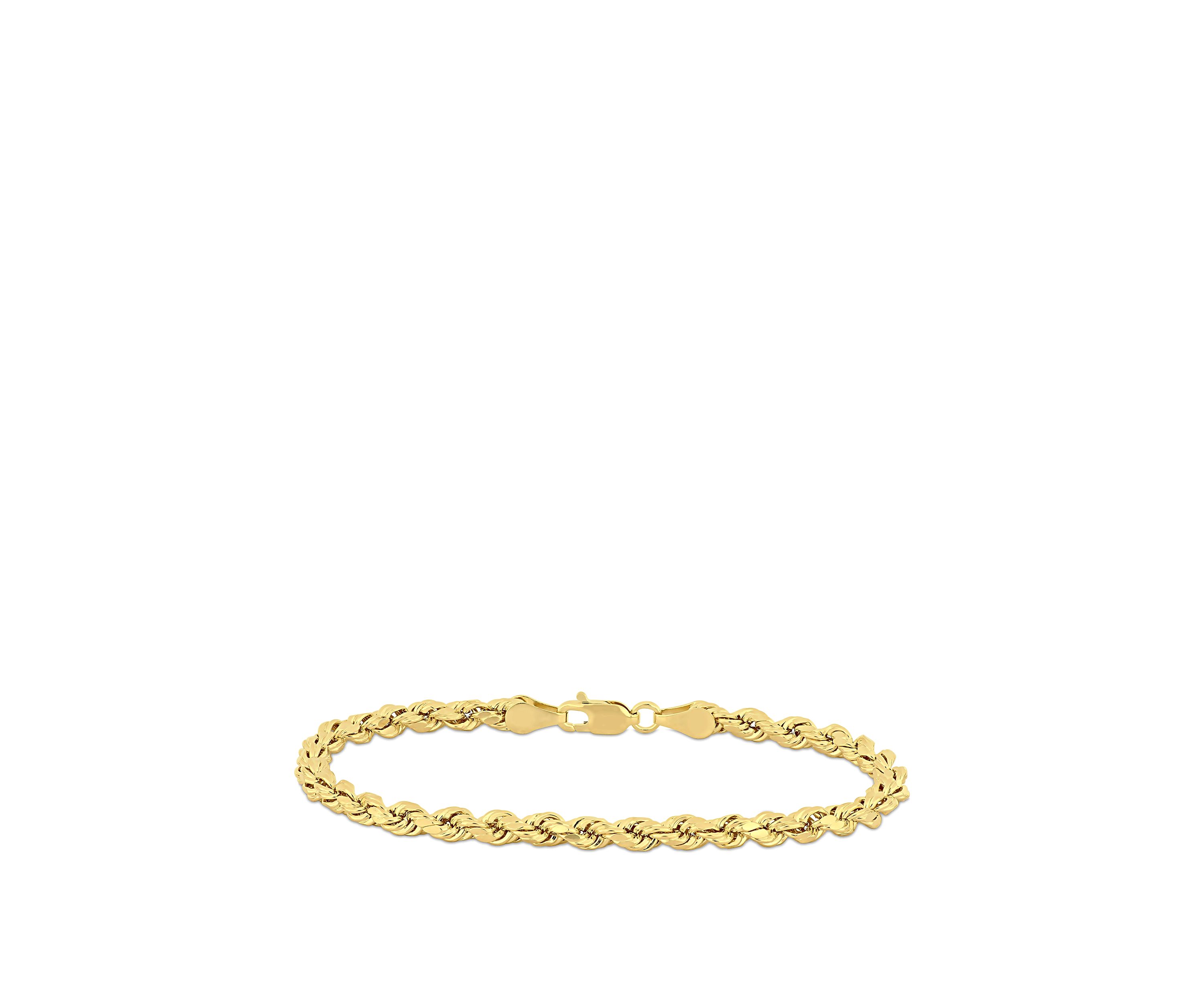 Rope Chain Bracelet in 10K Yellow Gold