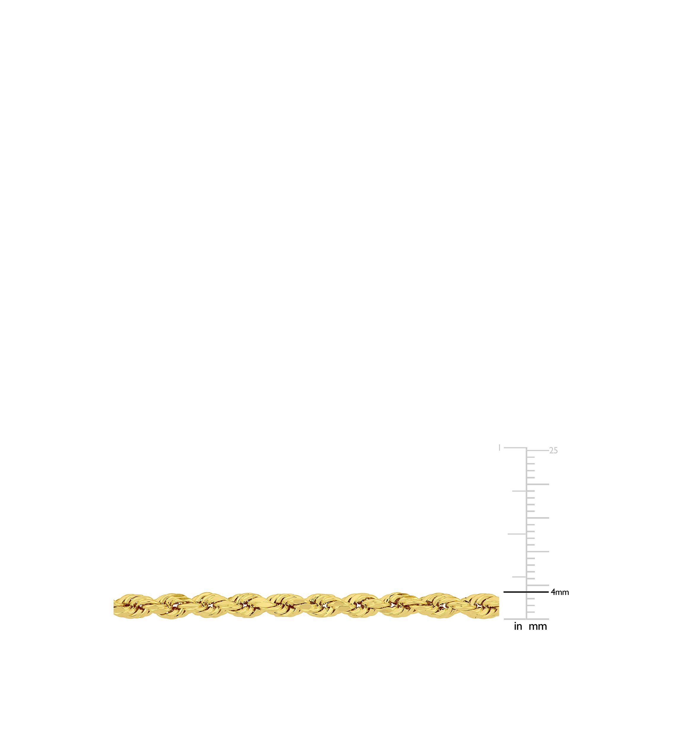 Rope Chain Bracelet in 10K Yellow Gold