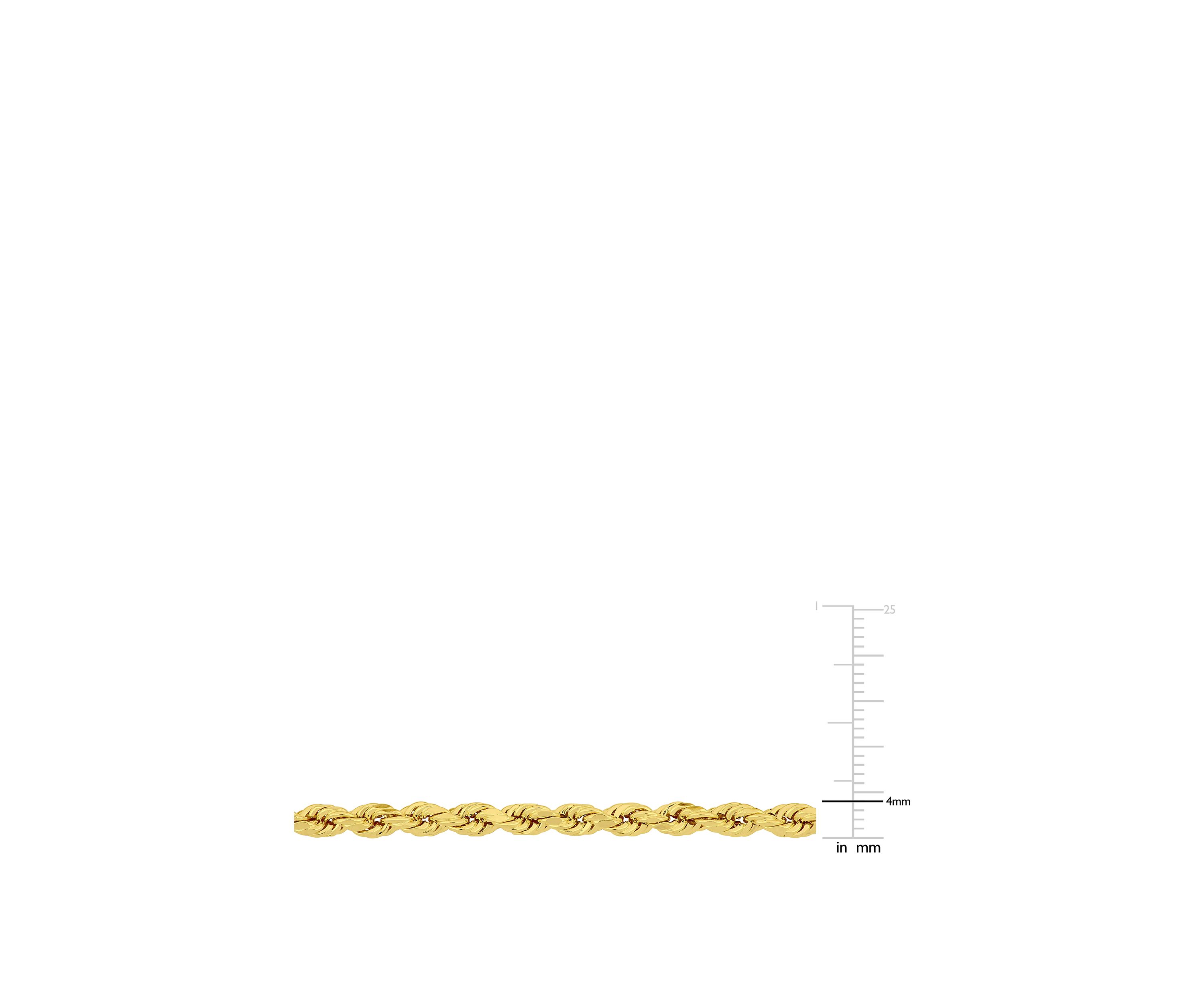Rope Chain Bracelet in 10K Yellow Gold