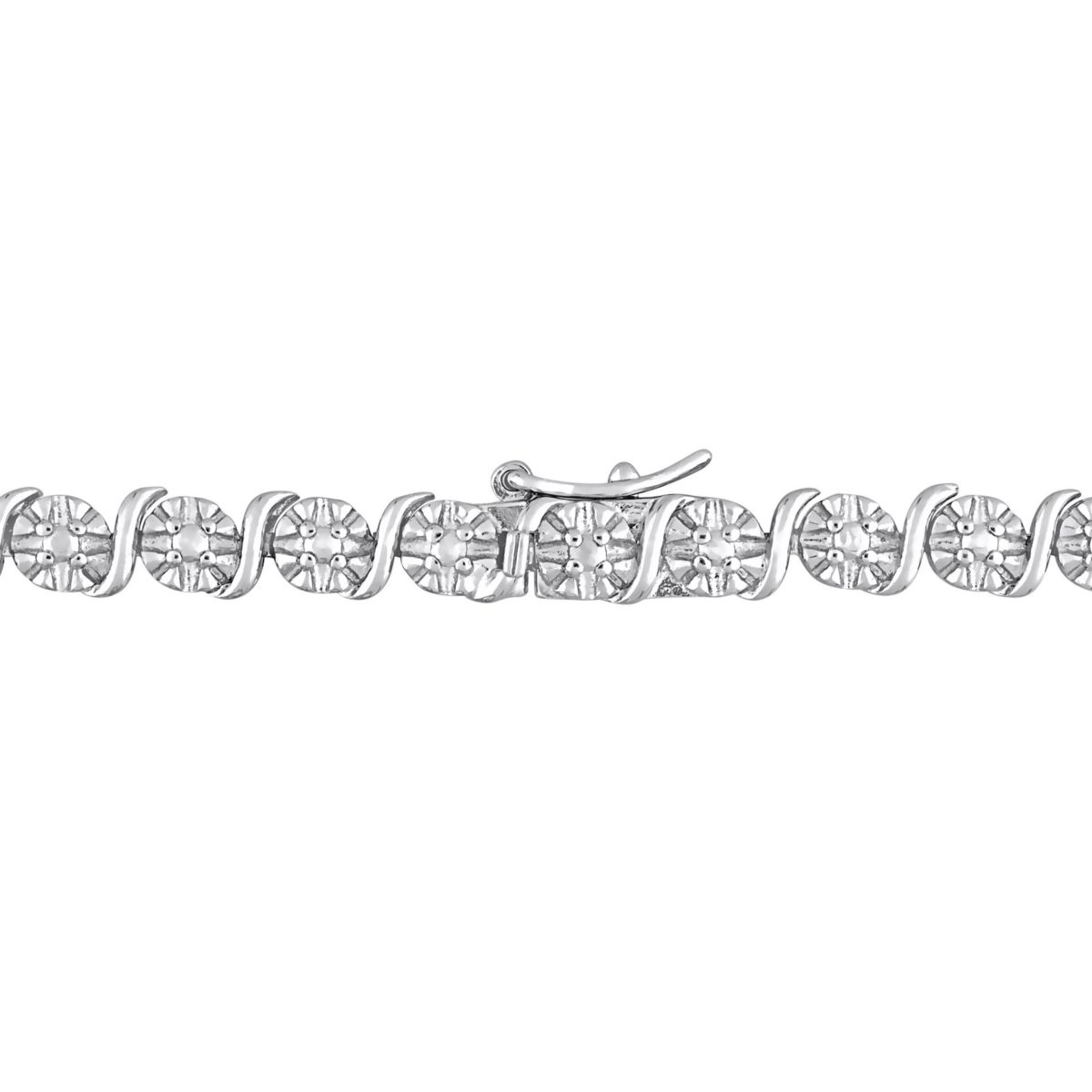 1/2 CT TW Diamond Tennis Necklace in Sterling Silver