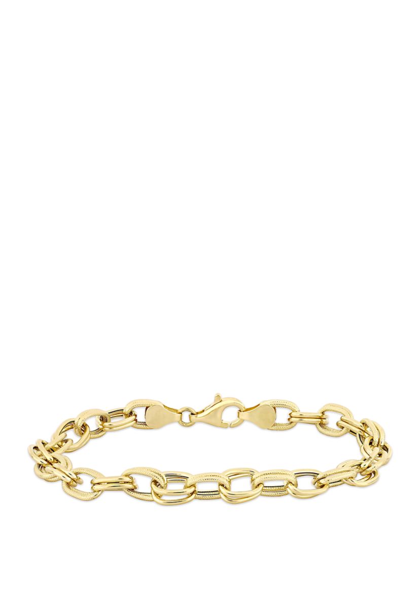 Oval Link Bracelet in 14K Yellow Gold