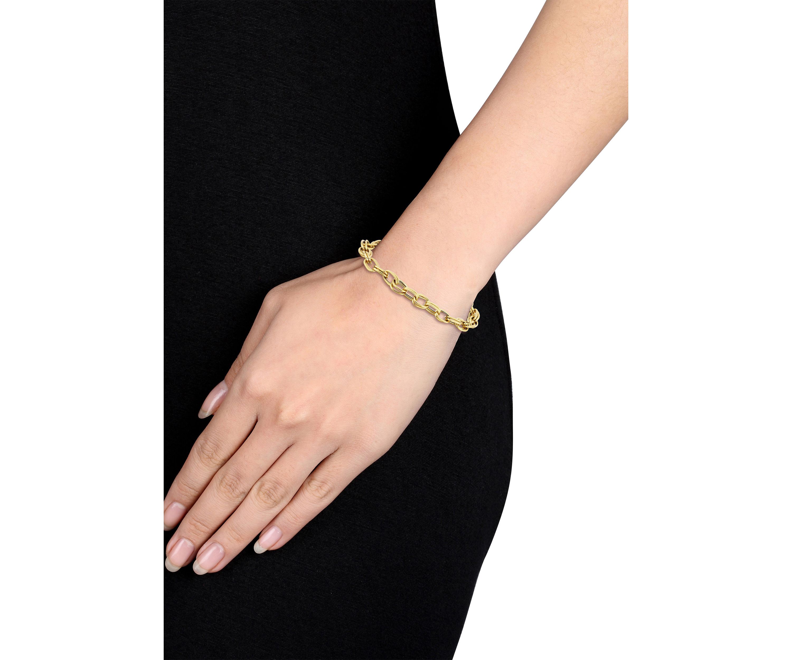 Oval Link Bracelet in 14K Yellow Gold