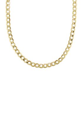 Belk & Co Men's 20 Inch Curb Link Chain Necklace in 10K Yellow Gold
