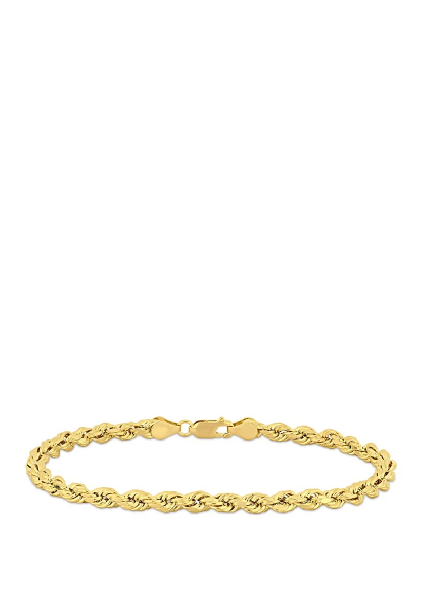 Rope Chain Bracelet in 14K Yellow Gold