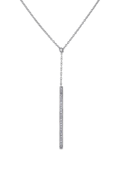 1/8 ct. t.w. Diamond Lariat Necklace in Sterling Silver