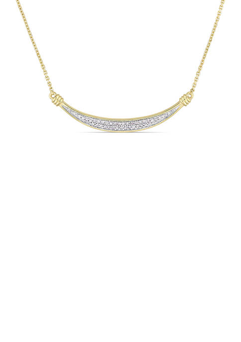  1/7 ct. t.w. Diamond Bar Necklace in 10K Yellow Gold